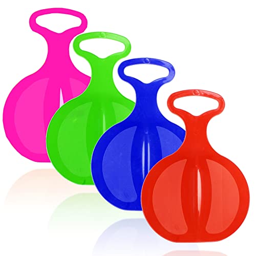 LILENO SPORTS Kinder Poporutscher zum Rodeln (4er Set) - Kunststoff...