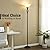 Torchiere Floor Lamp for Living Room, LED Standing Reading Light for Bedroom with Glass Shade for Living Room Corner Bedroom Home Office,Bulbs Included (Yellow Lampshade, Glass 1 Head)