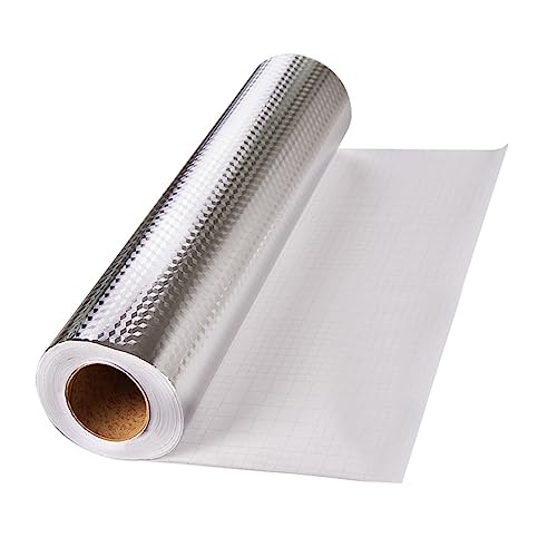HYTROVE 1 rouleau de stickers muraux de cuisine autocollants étanches protection contre la chaleur pour cuisinière huile et protection anti-éclaboussures...