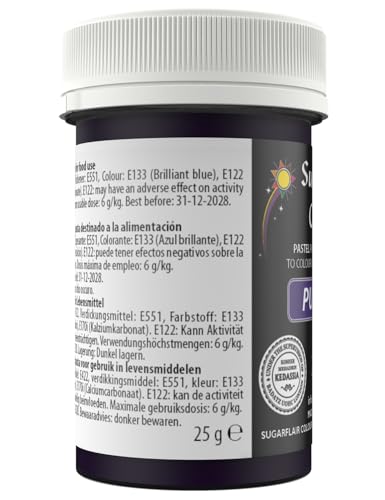 Sugarflair Food Colouring Paste Purple, Pastel Highly Concentrated Food Colouring for Buttercream, Sugar Paste, Royal Icing, Cake Decorations and More! Vibrant Colour Food Dye! - 25g