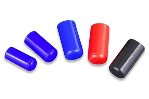 Tapón de silicona reforzado con tapón de agua, manguera de vacío, tapa ciega, manguera de 4 mm, color azul