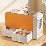 【Construction durable en PVC et acier inoxydable】: fabriqué en PVC résistant à l'humidité, résistant à la déformation avec des propriétés d'insonorisation et d'isolation thermique. Équipé d'un séparateur d'enveloppe en acier inoxydable intégré pour une séparation complète et sans impuretés.