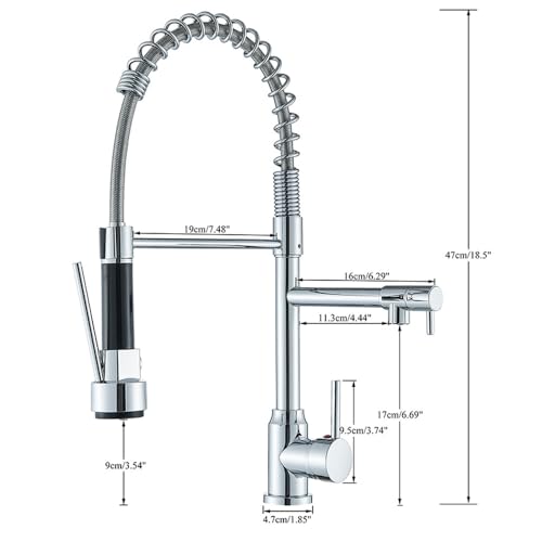 Robinet de cuisine chromé noir mat pour simplifier la vaisselle et la préparation des repas - 7