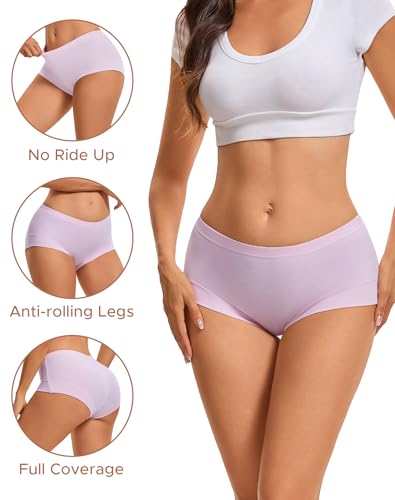 Image of INNERSY Women's Boyshorts Underwear Cotton Soft Boxer Briefs 4-Pack