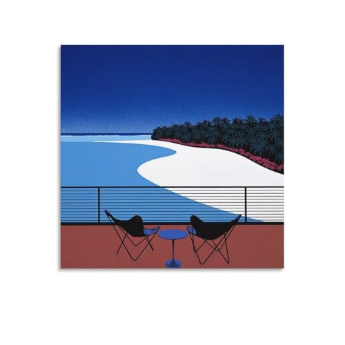 永井博 ポスター (1) 壁飾り バスルーム 寝室装飾 油彩画 ウォールアート 素晴らしいギフト16x16inch(40x40cm)