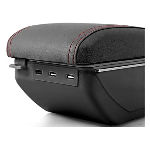 Handao-US Car Armrest Box Fit for Ignis 2016-2018,Heighten Luxury Version,Concise Comfort Arm Rest Pads Center Console Storage Box(Black) Cover