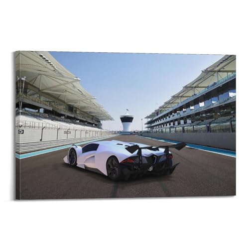Impression sur toile voiture de course Estampida décoration murale grand format 60x90