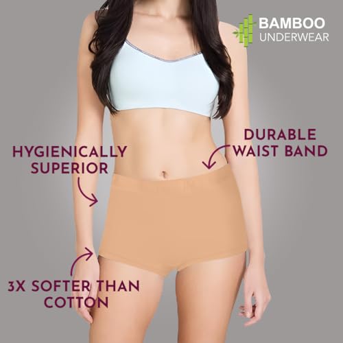 Image of HEELIUM Bamboo Underwear for Women | Ultra-Soft, Breathable & Odour-Free | 3X Softer Than Cotton | Moisture-Wicking | Ideal for Sensitive Skin & All-Day Comfort