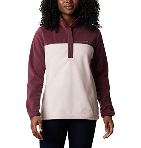 Image of Columbia Womens Benton Springs Half Snap II Pull Over Fleece Jacket, Dark Stone /Canoe /Vintage Blue, 3X