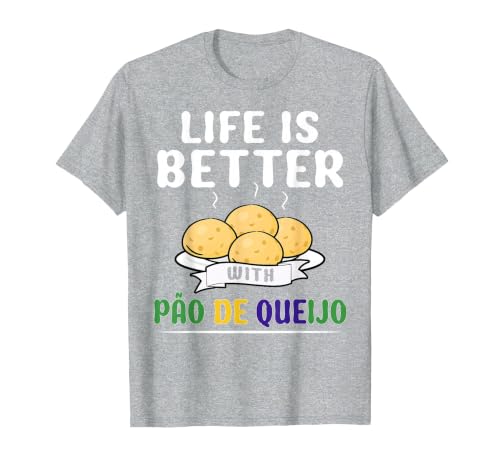 Pao de Queijo Flour Pan Lovers Brazilian Food Pao De Queijo T-Shirt, Men, Heather Grey, Large
