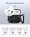 ESR for AirPods 4 Case, Compatible with AirPods 4th Generation Case (2024), Compatible with MagSafe, Powerful Drop Protection, Magnetic Lid, Cyber Series, Black