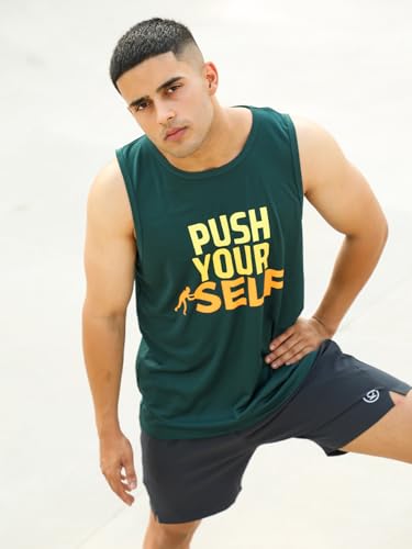 Image of CHKOKKO Men Gym Tank Regular Fit Tops Sports Sleeveless Vest