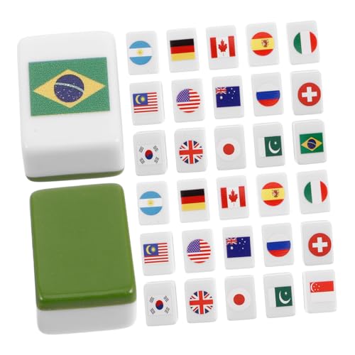Mahjong 48pcs drapeaux nationaux pour animer vos soirées jeux en famille