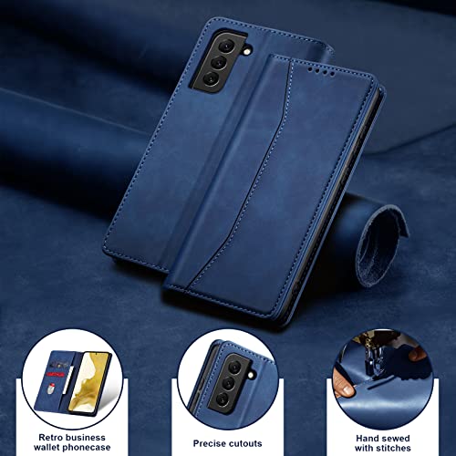 Image of Jasonyu Flip Wallet Case for Samsung Galaxy S22 Plus /S22+,Blue