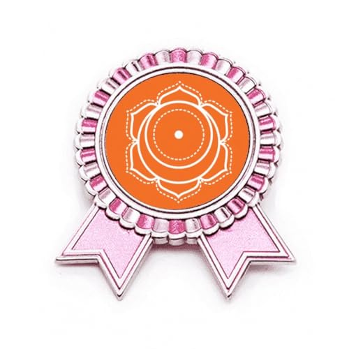 Broche rose fleur cercle metal taille M idee cadeau bijoux de vetement