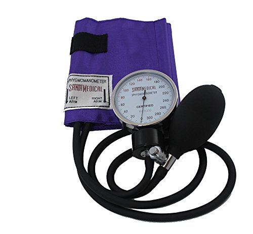 Image of Santamedical Aneroid Sphygmomanometer - Bp Cuff with Stethoscope - Purple