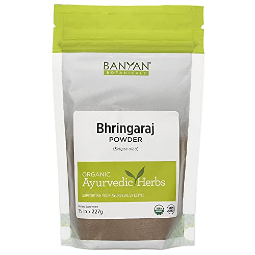 Banyan Botanicals Bhringaraj Powder - Certified Organic, 1/2 Pound - Eclipta alba - The quintessential Ayurvedic herb for The Hair and an Excellent rejuvenative for Pitta*,