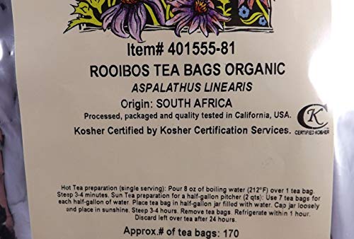 Starwest Botanicals Organic Rooibos Tea Bags, 1 Pound #TOP25