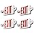 FREELICHT 4 Pack Exit Sign with Emergency Lights, Two LED Adjustable Head Emergency Exit Light with Battery, Exit Sign for Business