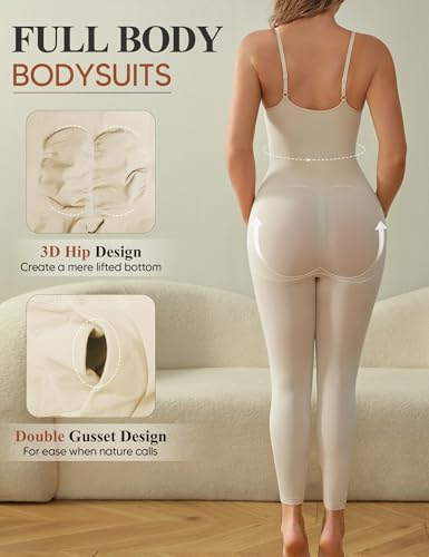 Full Body Shapewear for Women Tummy Control Bodysuit Waist Trainer Full Body Shaper Butt Lifting Capri Leggings2