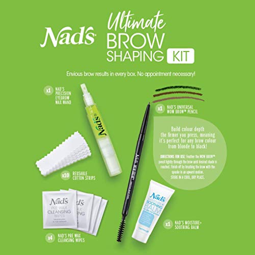 Nad's Eyebrow Shaping Kit, 18 Piece Set #TOP1