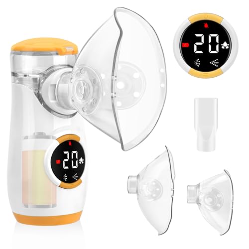 Nebulizer - Portable Nebulizer for Adults and Kids, Ultra-Quiet Nebulizer Machine with Intuitive LED Interface and Auto-Cleaning Travel and Home Use