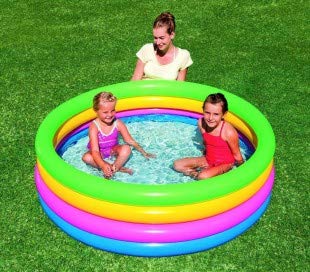 Bestway - 51117 - Piscine gonflable arc-en-ciel, 4 boudins, 157 x 46 cm
