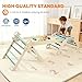 DUMOS Pikler Triangle Set, Toddler Climbing Toys and Play Structure Indoor, 9-in-1 Wooden Montessori Climbing Set with Arch, Ramp and Ladder, Foldable Baby Jungle Gym