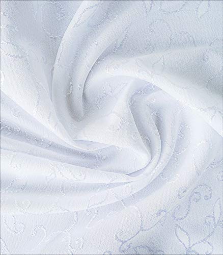 Stain Resistant Turkish White Tablecloth Polyester Table Linen, Rectangular, Square, Round, Washes Easily, Non Iron - Thanksgiving, Christmas, Dinner, Easter, Wedding (White, Rectangle 60"X104") #TOP4