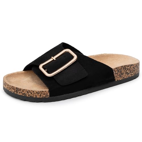 Sandales à enfiler pour femme en daim végétalien Alpine Swiss Heidi