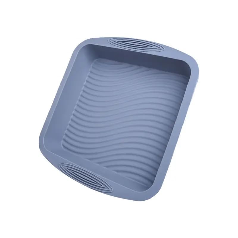 GEVIENOL Silicone Square Cake Pan Tin Mould, Bread Baking Pan, Microwave Safe Cake Mould and Bread Mould Basket for Cake (1Pcs)