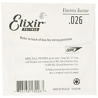 Cordes Elixir® à l’unité pour guitare électrique avec revêtement POLYWEB® (.026) - Les Beatles, Paul McCartney, John Lennon, RIngo Starr, George Harrison Cordes Elixir® à l'unité pour guitare électrique avec revêtement POLYWEB® (.026) – Image 2
