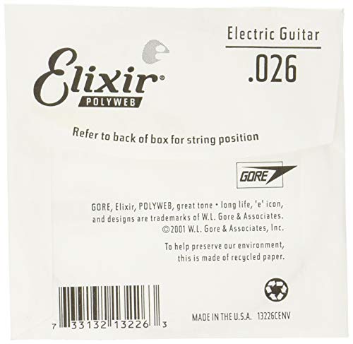 Cordes Elixir® à l’unité pour guitare électrique avec revêtement POLYWEB® (.026) - Les Beatles, Paul McCartney, John Lennon, RIngo Starr, George Harrison Cordes Elixir® à l'unité pour guitare électrique avec revêtement POLYWEB® (.026) – Image 3