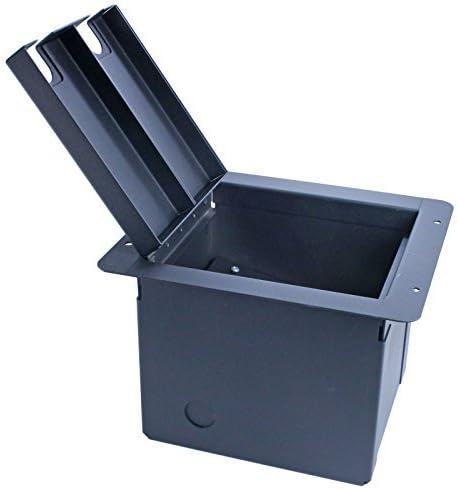 Pro Audio Recessed Stage Floor Pocket Box Black (6-XLR Female)