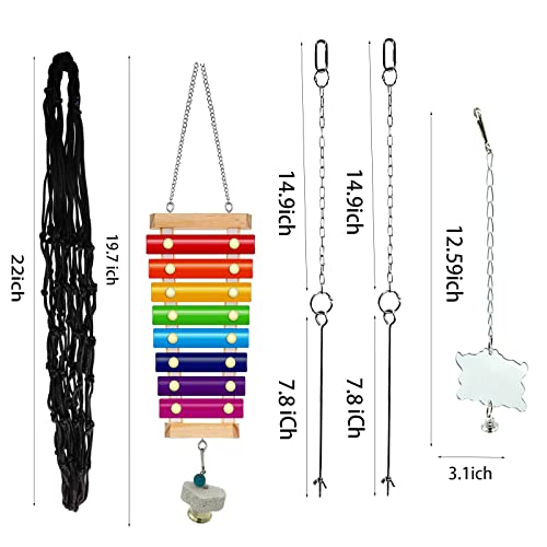 KIEYYRYT 6 Packs Chicken Toys for Coop Accessries, Chicken Swing Toys for Chicken Hens, Chicken Xylophone Toys and… - Image 4