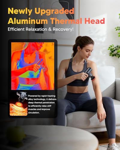 Image of arboleaf Mini Massage Gun with Heat, Percussion Muscle Massager Deep Tissue, Portable & Quiet, Travel Size for Home, Office, Gym, Gift for Men Women