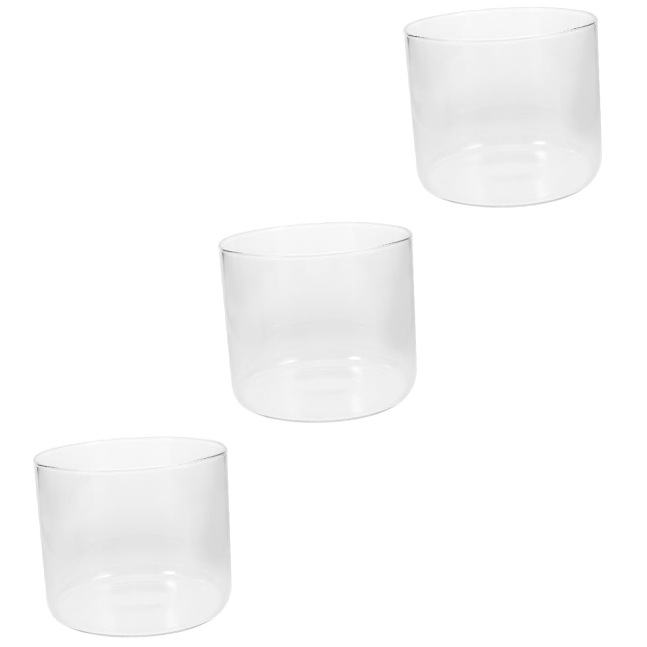 BESPORTBLE 3 Piezas pequeña pecera tazón de Dulces pecera Clara florero Tanque de terrario Acuario pequeño pecera Redonda pecera de Mesa terrario de Cristal Vidrio de Alto borosilicato