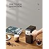 Electric Burr Coffee Grinder, Reemix Automatic Flat Burr Coffee for French Press, Drip Coffee and Espresso, Adjustable Burr Mill, Black+Silver