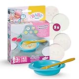 BABY born Ensemble de Repas pour poupées avec 1 Assiette, 1 cuillère et 5 Repas en Image, 835029 Zapf Creation