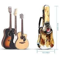 Hondank Housse imperméable pour guitare acoustique avec double bandoulière et poche aquarelle Motif plumes de tigre et… - Les Beatles, Paul McCartney, John Lennon, RIngo Starr, George Harrison Hondank Housse imperméable pour guitare acoustique avec double bandoulière et poche aquarelle Motif plumes de tigre et… – Image 5