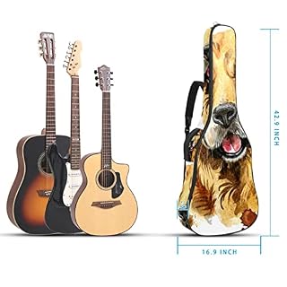 Hondank Housse imperméable pour guitare acoustique avec double bandoulière et poche aquarelle Motif plumes de tigre et… - Les Beatles, Paul McCartney, John Lennon, RIngo Starr, George Harrison Hondank Housse imperméable pour guitare acoustique avec double bandoulière et poche aquarelle Motif plumes de tigre et… – Image 5