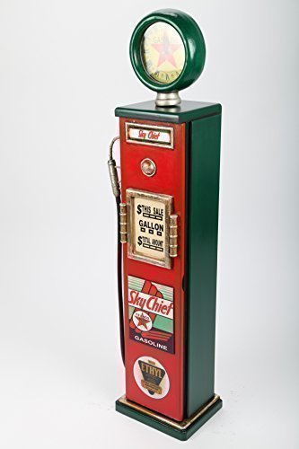 POINT-HOME - meuble range-CD, modèle POMPE A ESSENCE, style rétro, hauteur 105 cm