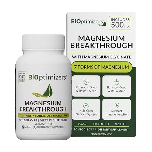 The Best Magnesium for Sleep, Anxiety, and Mood (2026 Guide for Adults Over 50) 8 BIOptimizers Magnesium Breakthrough Supplement with 500mg - 7 Forms of Magnesium: Glycinate, Malate, Citrate, and More - Natural Support for Sleep and Cognitive Function -90 Capsules- Calming Vitamins