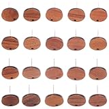 NULYLU 20 Piezas de Postes para Pendientes DIY de Madera Natural, Base Redonda Ligera para Accesorios de Joyería, Ideales para Manualidades y Creación de Pendientes Personalizados