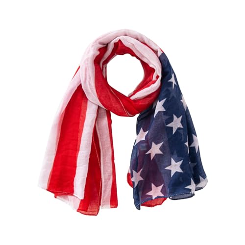 Voile Écharpe Drapeau des États-Unis, Étole de drapeau américain, foulard patriotique pour...