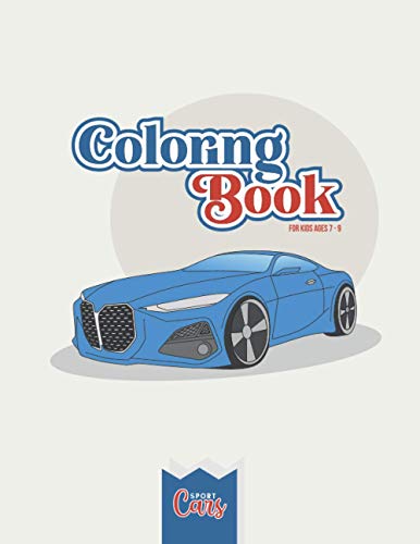 Coloring Book for Kids Ages 7 - 9 Sport Cars: Unique Interior Gift Sets With Outline Hiper Car Vehicles Letter Size Cool Activity Book for Boys image 2