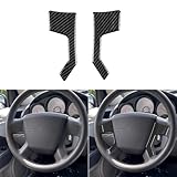 Generic Real Premium 3K 3D Effect Carbon Fiber Interior Car Dashboard Instrument Decal Trim Steering Wheel Cover Sticker Compatible with Dodge Caliber 2007 2008 Auto Accessories