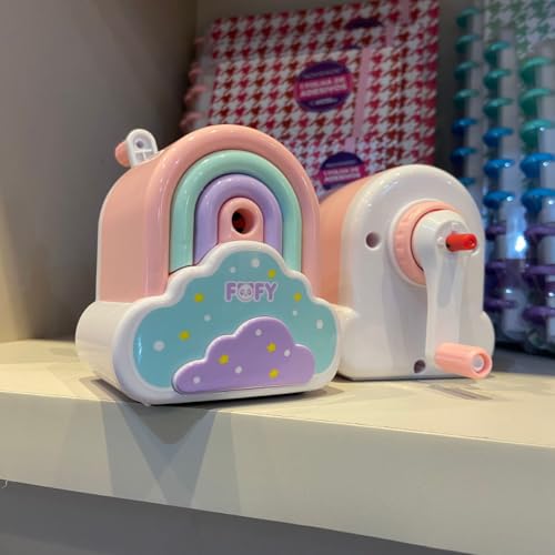 APONTADOR DE MESA ARCO-ÍRIS LÁPIS REDONDOS HEXAGONAIS - FOFY