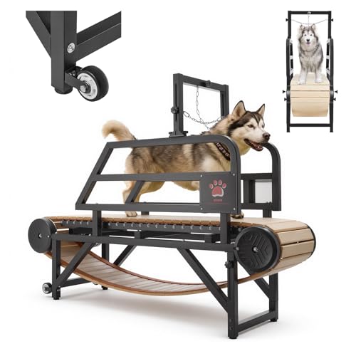 VEVOR Dog Treadmill for Large/Medium Dogs, Slatmill Dog Pacer with 3 Adjustable Ramp, Doggy...