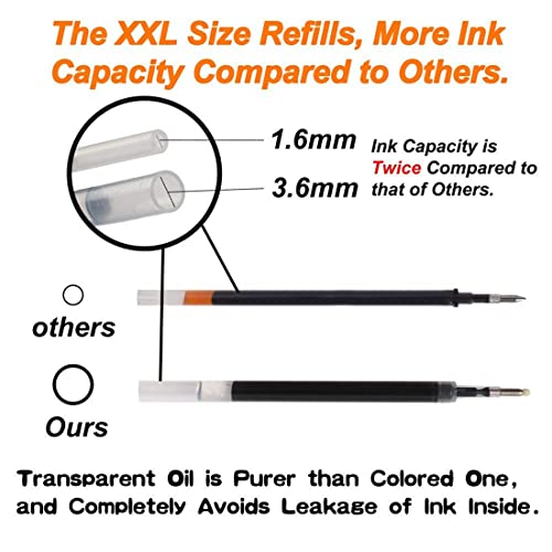 Smart Color Art 45 Pack Black Gel Pens, Retractable Medium Point Gel Ink Pens Smooth Writing For School Office Home, Comfort Grip #TOP2